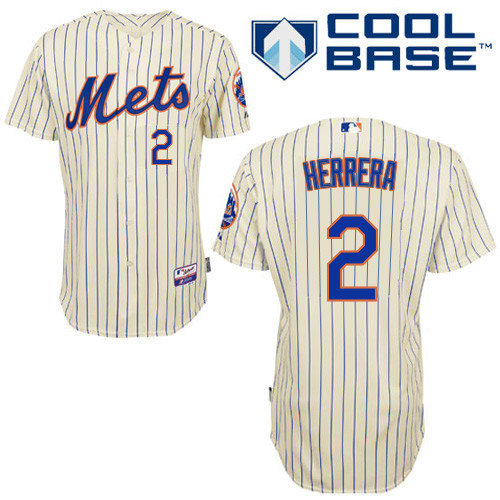 Dilson Herrera #2 MLB Jersey-New York Mets Men's Authentic Home White Cool Base Baseball Jersey